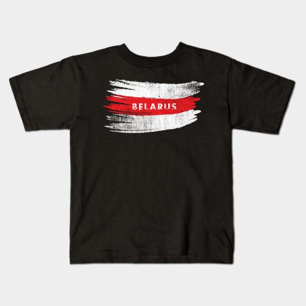 Belarus Belarusian Flag Kids T-Shirt by MintaApparel